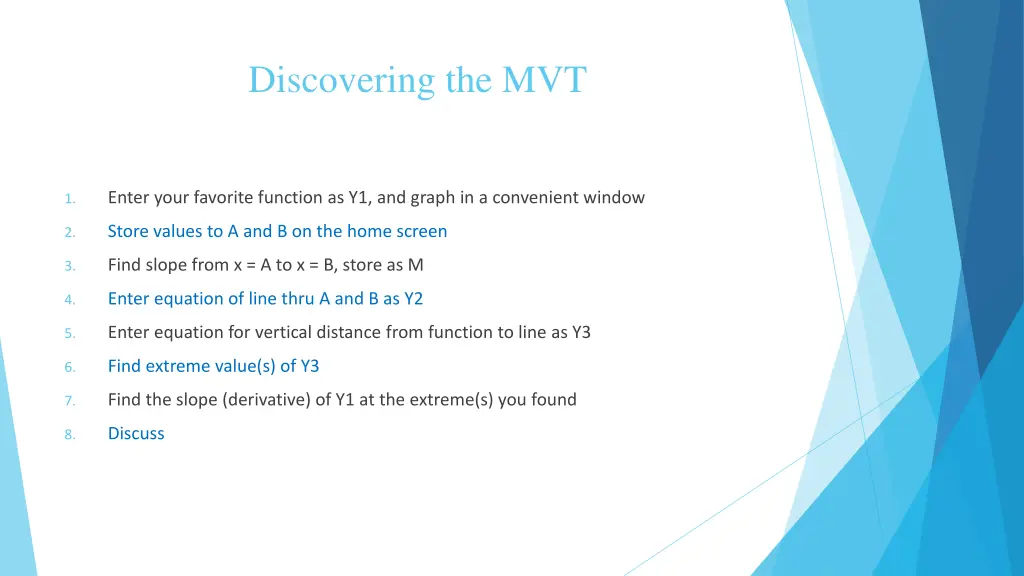 discovering the mvt