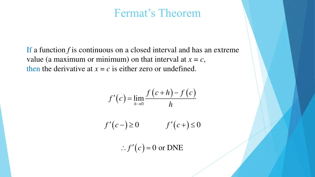 fermat s theorem