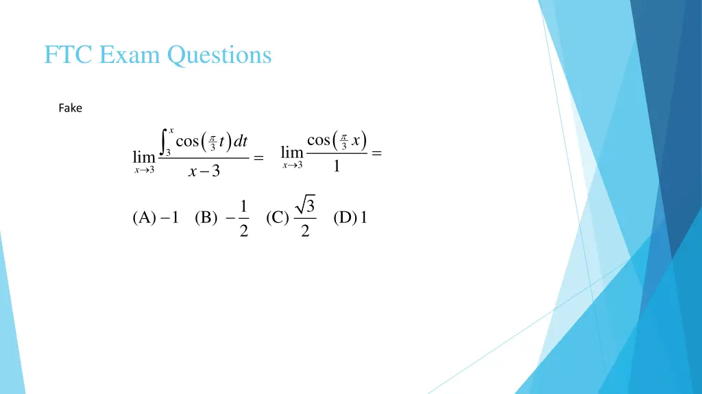 ftc exam questions 13