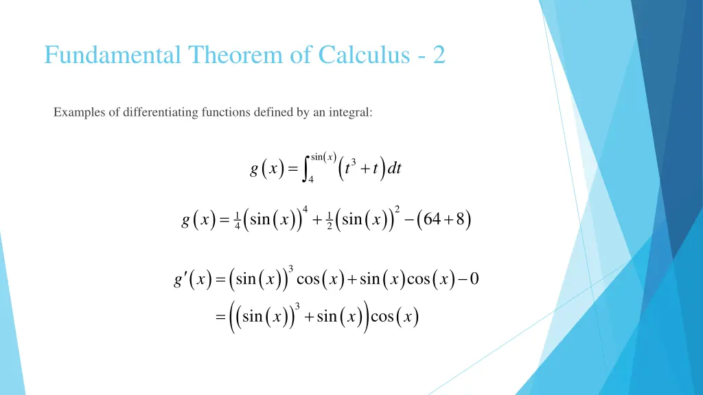 fundamental theorem of calculus 2 1