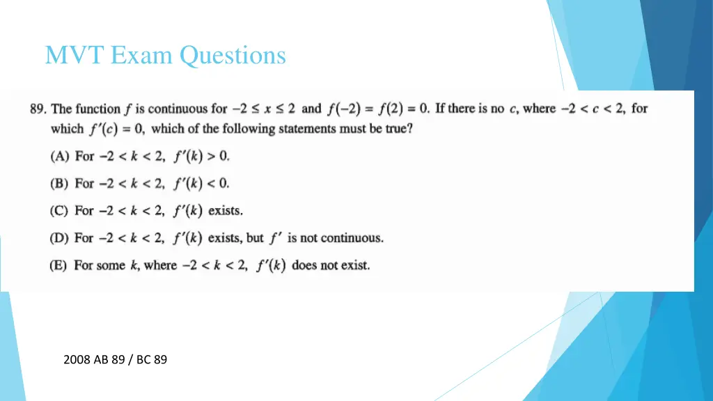 mvt exam questions 2