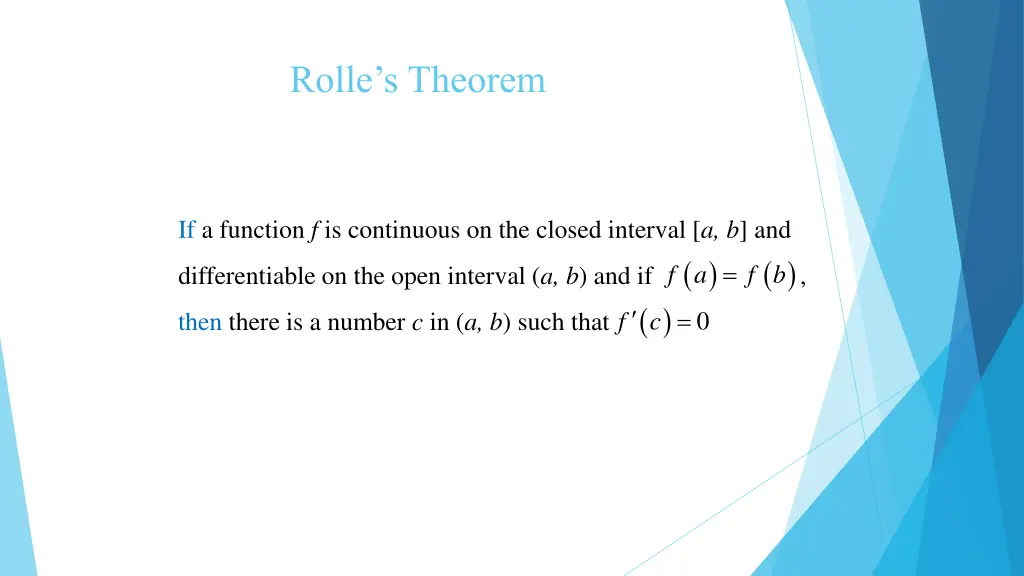 rolle s theorem