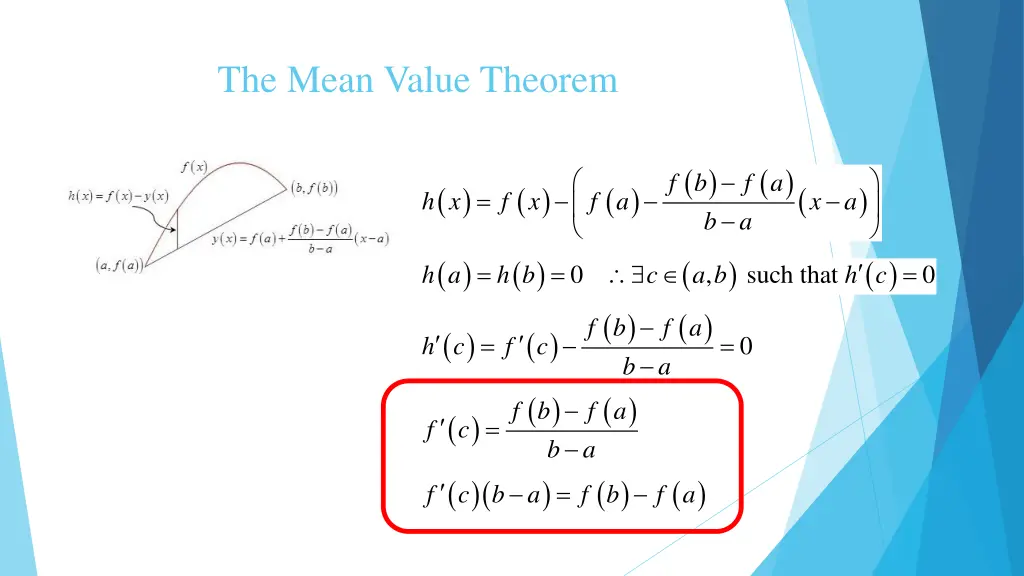 the mean value theorem 1