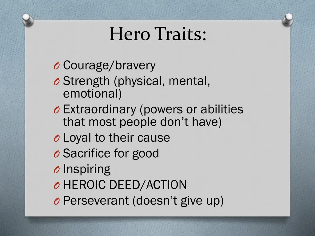 hero traits