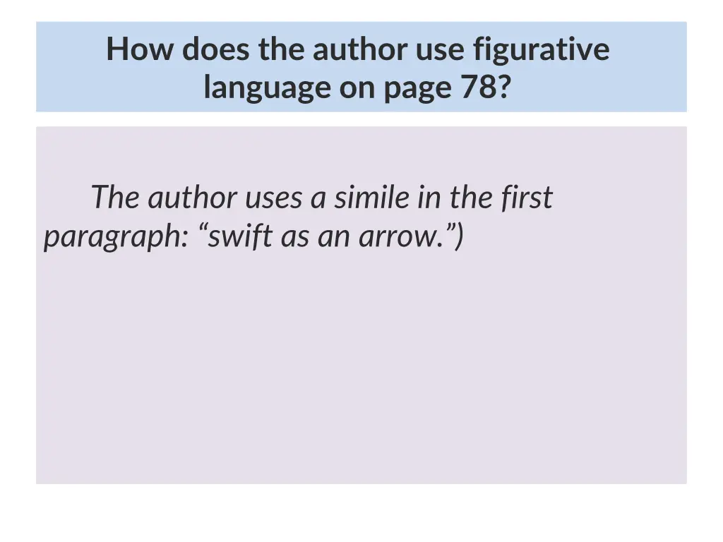 how does the author use figurative language