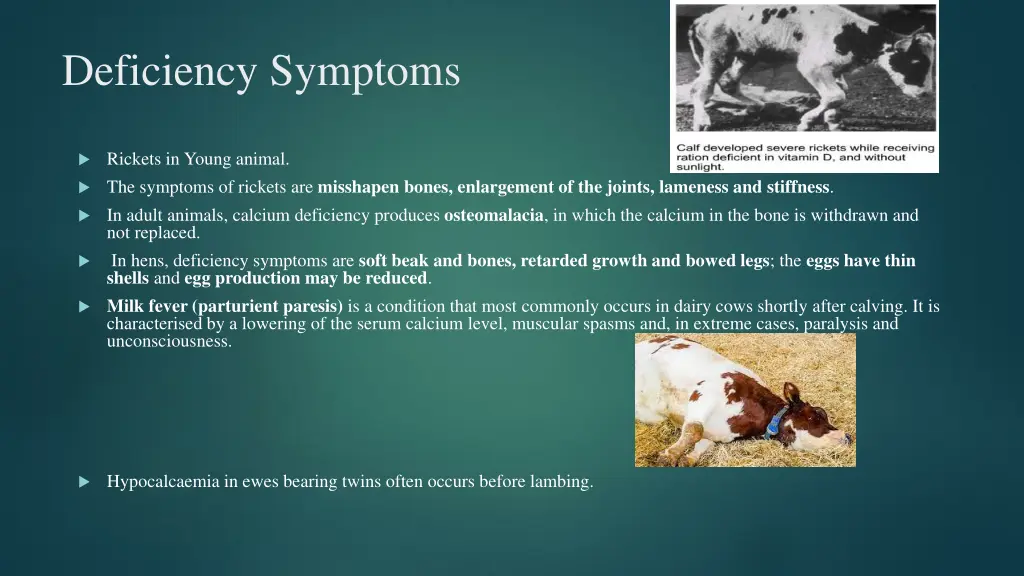 deficiency symptoms