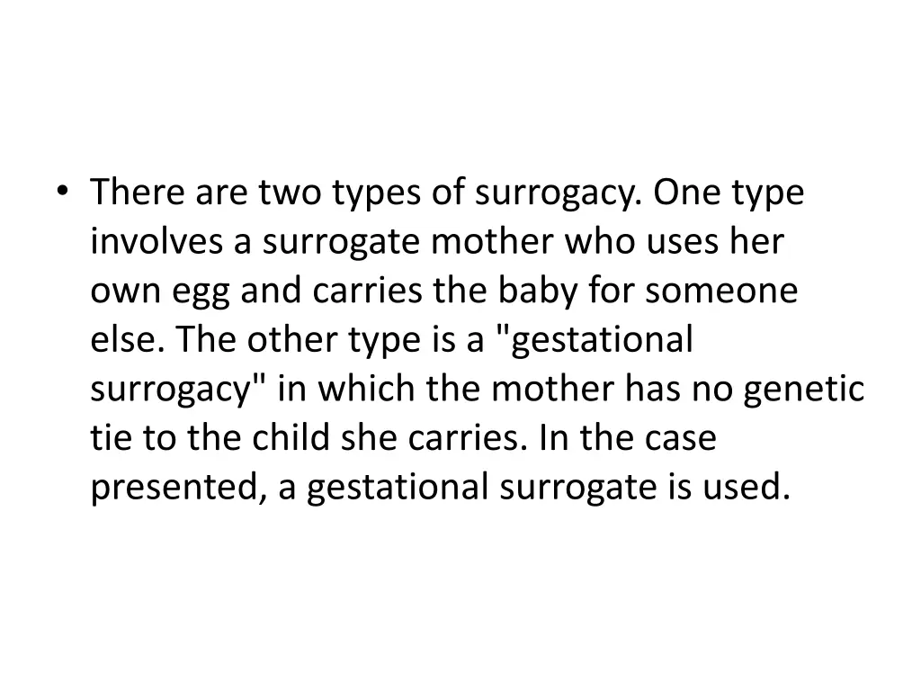 there are two types of surrogacy one type