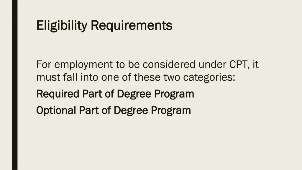 eligibility requirements eligibility requirements