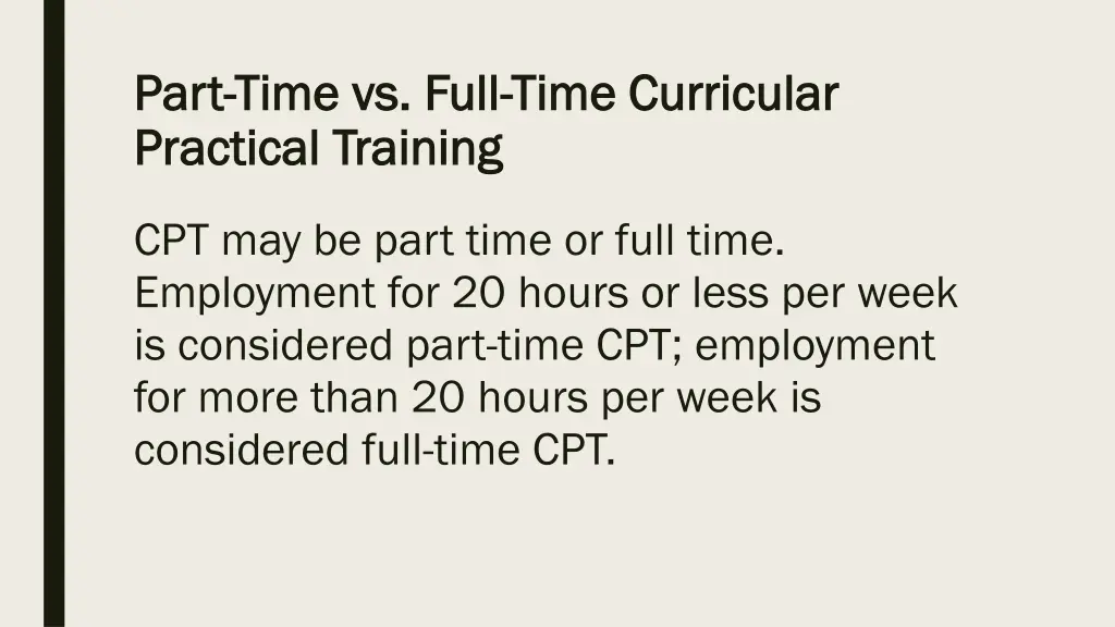 part part time vs full time vs full time