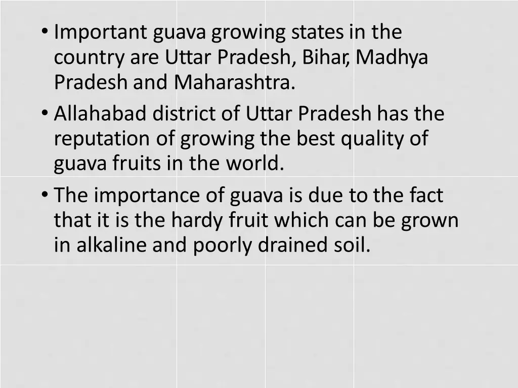 important guava growing states in the country