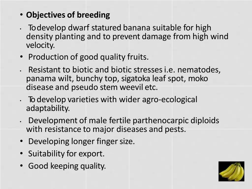 objectivesof breeding