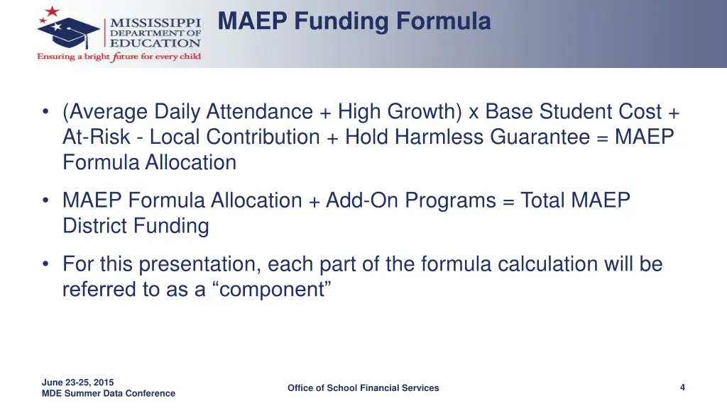 maep funding formula