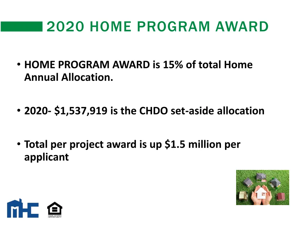 2020 home program award