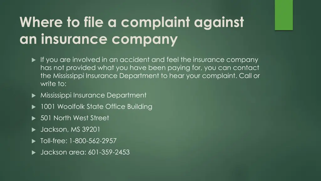 where to file a complaint against an insurance