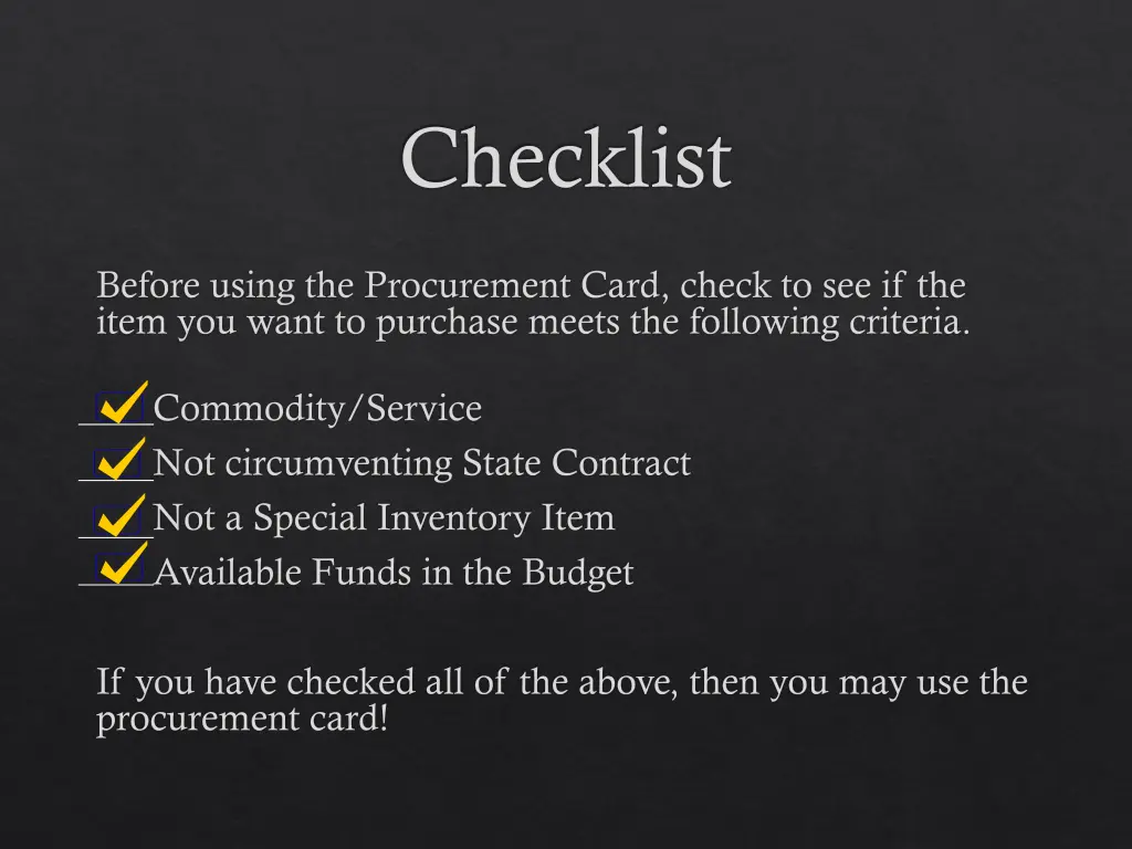 checklist