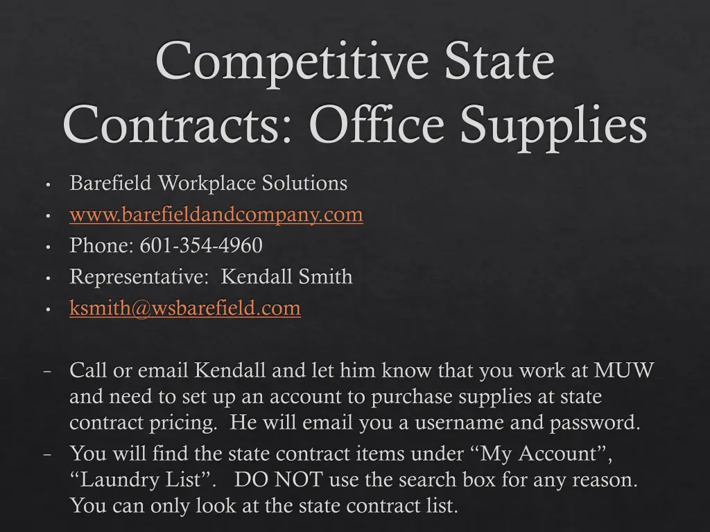 competitive state contracts office supplies