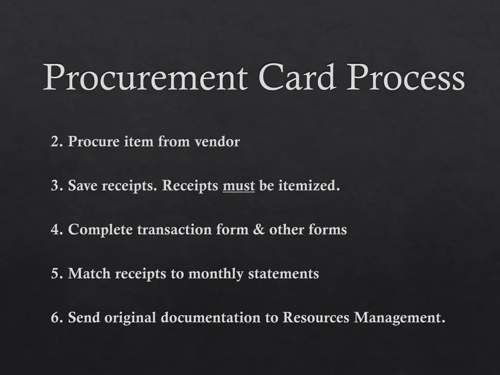 procurement card process 1