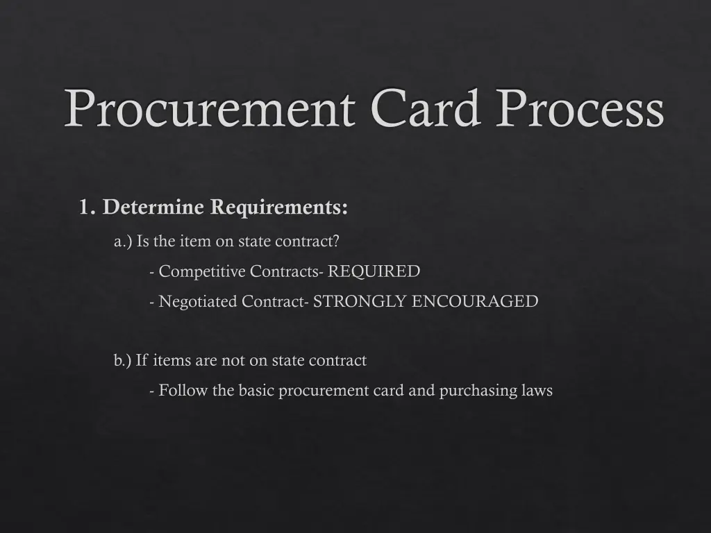 procurement card process