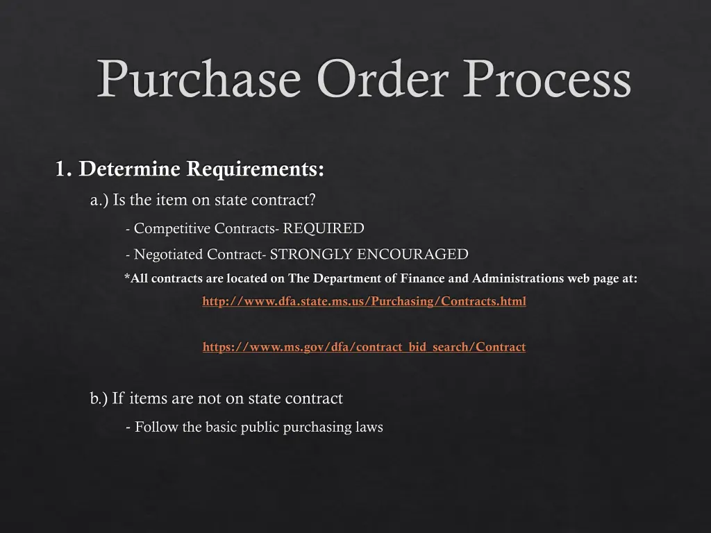 purchase order process