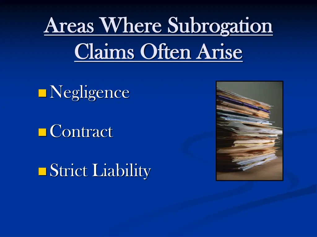 areas where subrogation areas where subrogation