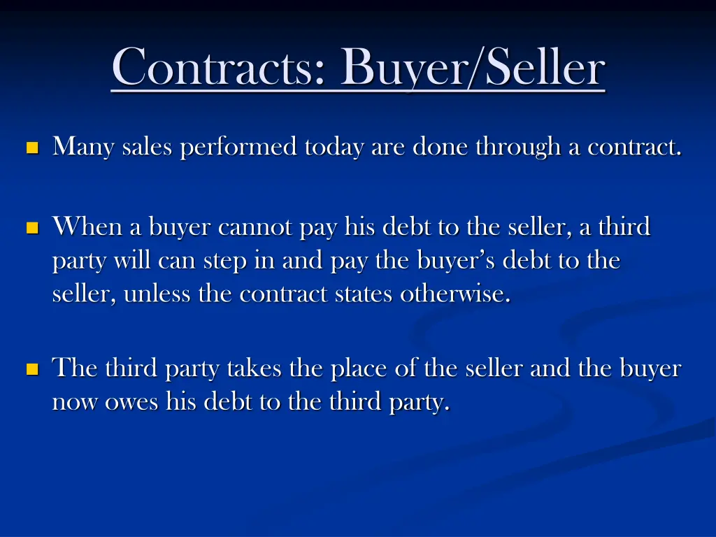 contracts buyer seller