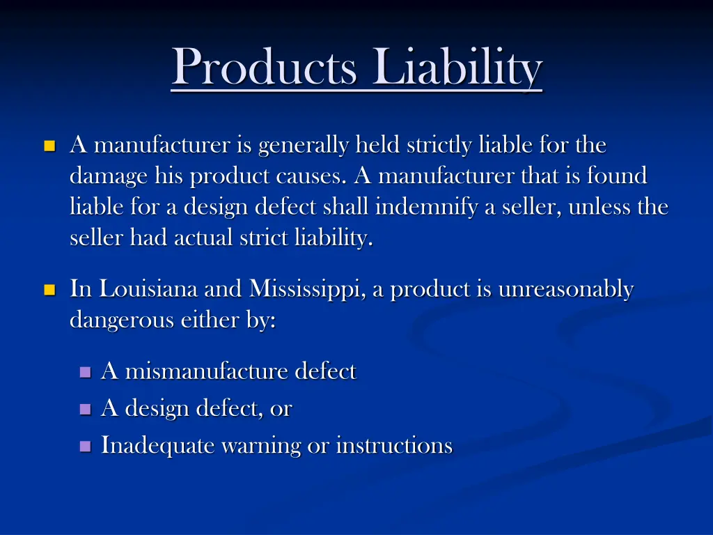 products liability