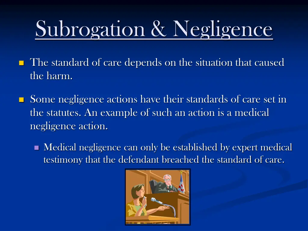 subrogation negligence 1