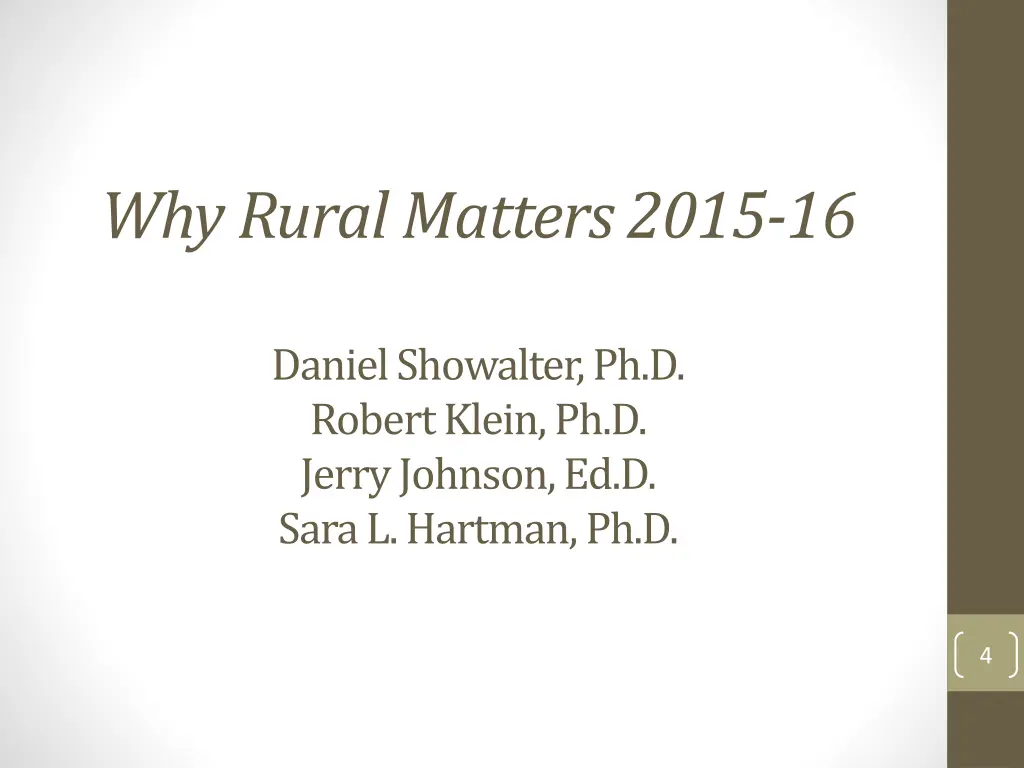 why rural matters 2015 16