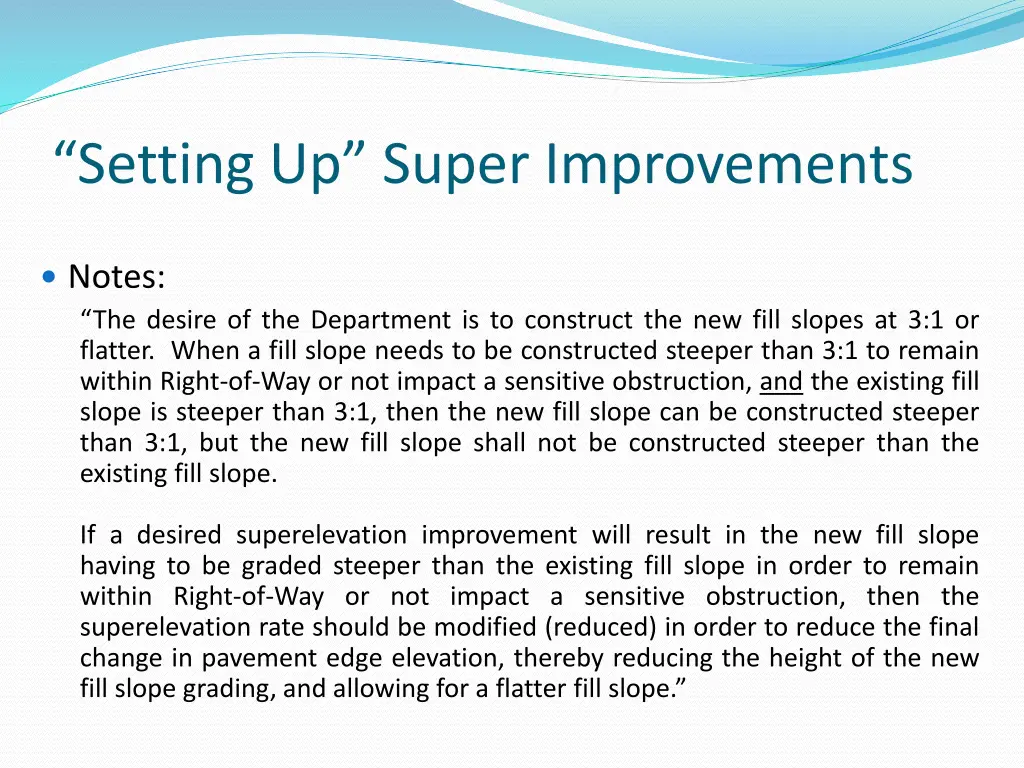 setting up super improvements 4