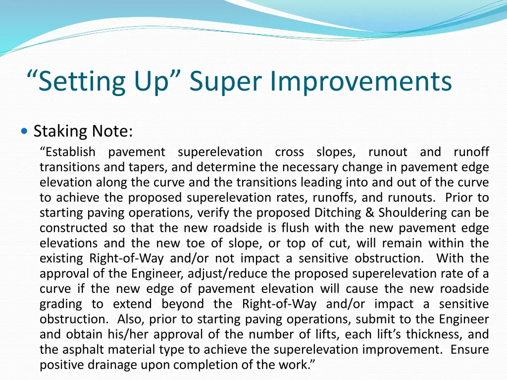 setting up super improvements 5