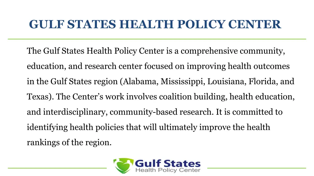 gulf states health policy center