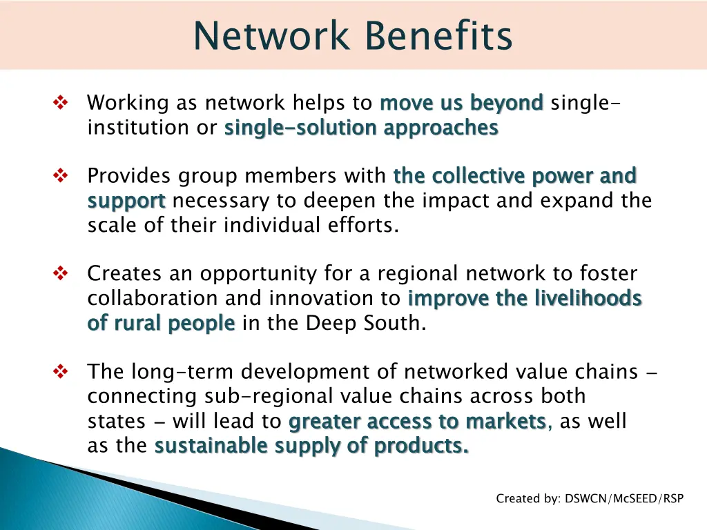 network benefits