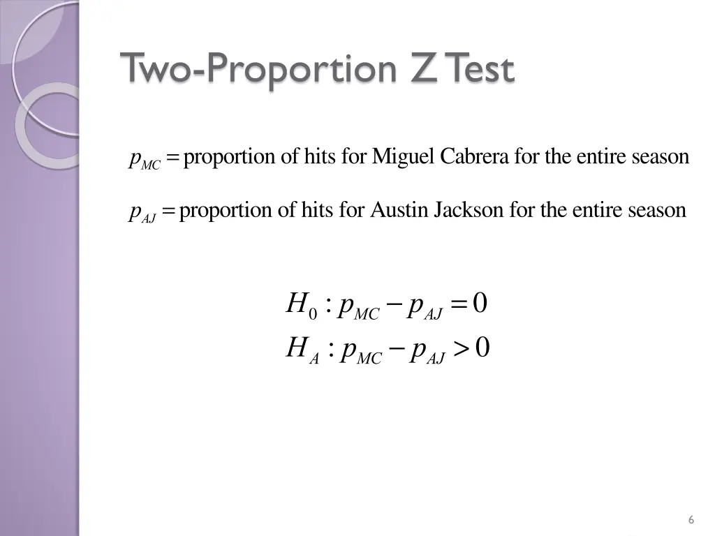 two proportion z test