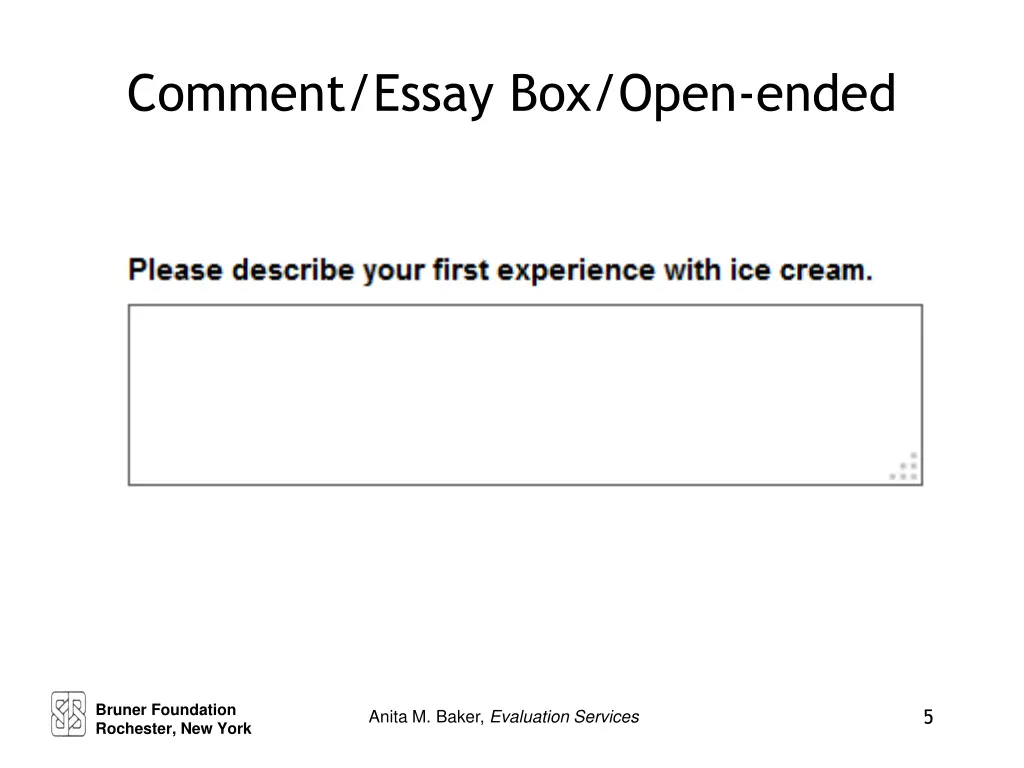 comment essay box open ended