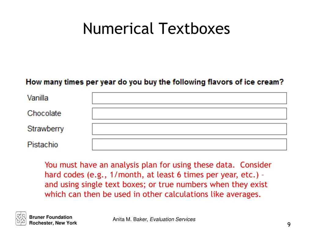 numerical textboxes