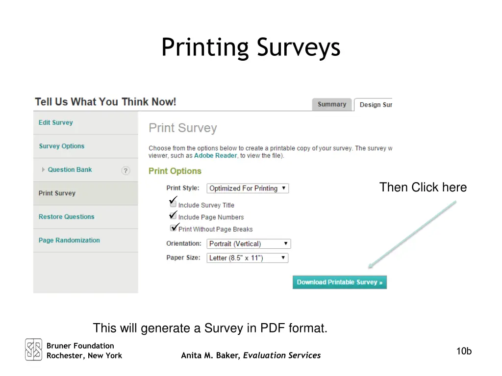 printing surveys