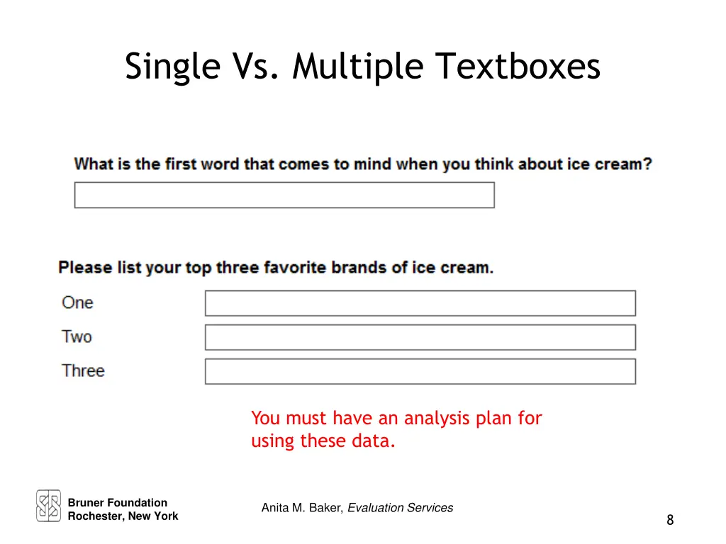 single vs multiple textboxes