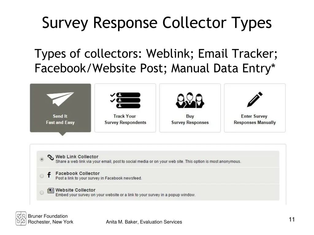 survey response collector types