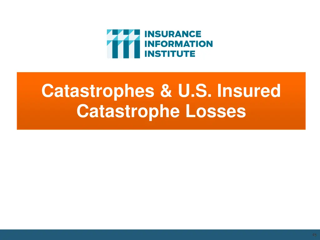 catastrophes u s insured catastrophe losses