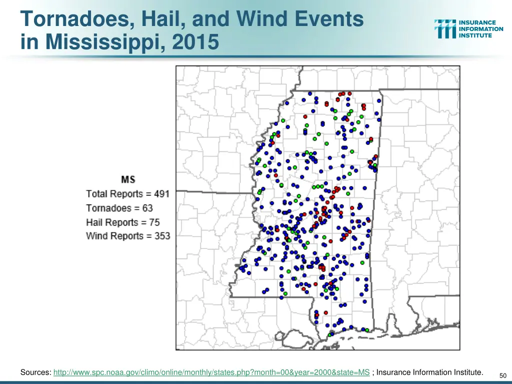 tornadoes hail and wind events in mississippi 2015