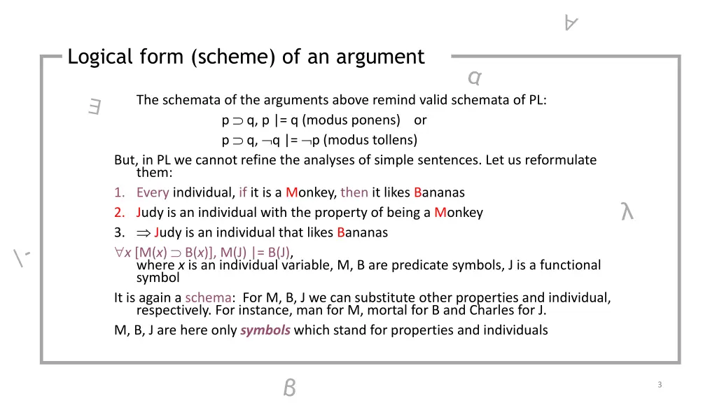 logical form scheme of an argument