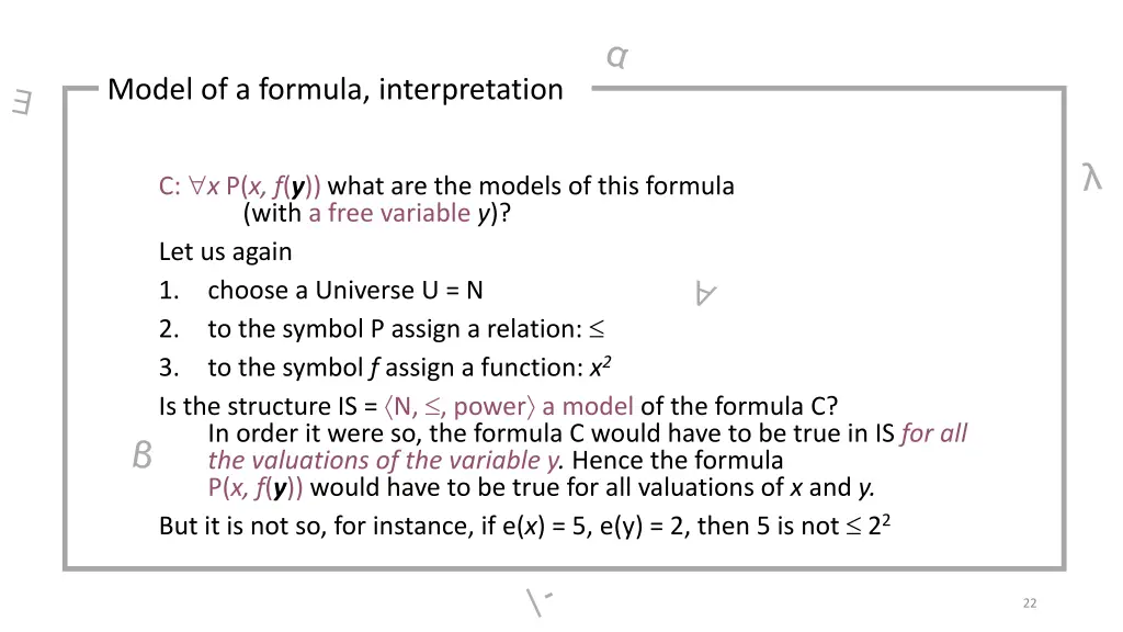 model of a formula interpretation 1