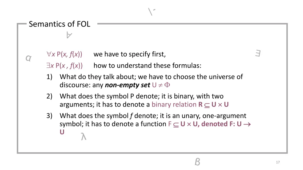 semantics of fol 1