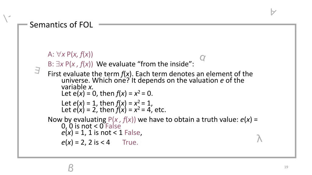 semantics of fol 3