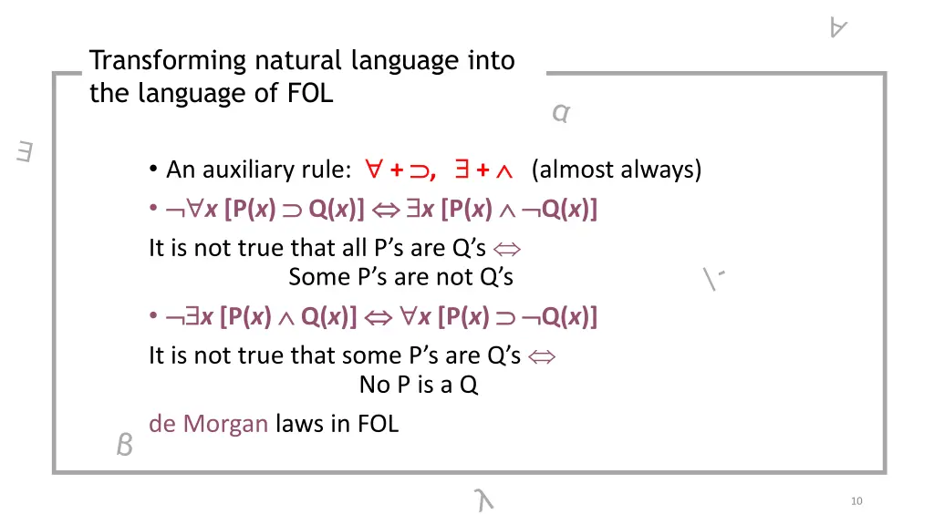 transforming natural language into the language 1