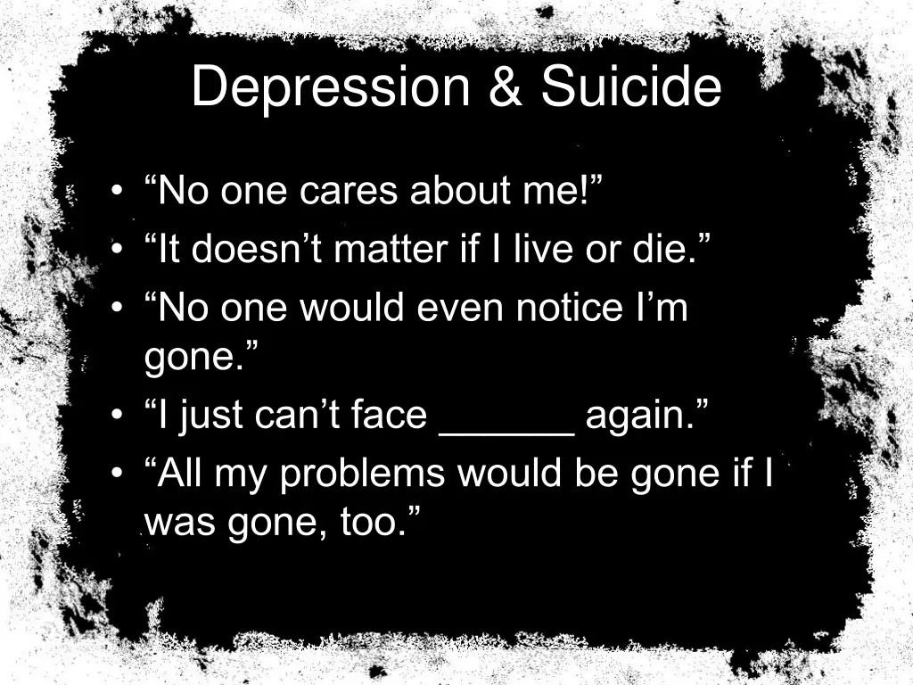 depression suicide