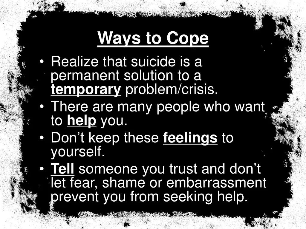 ways to cope