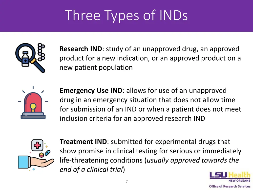 three types of inds