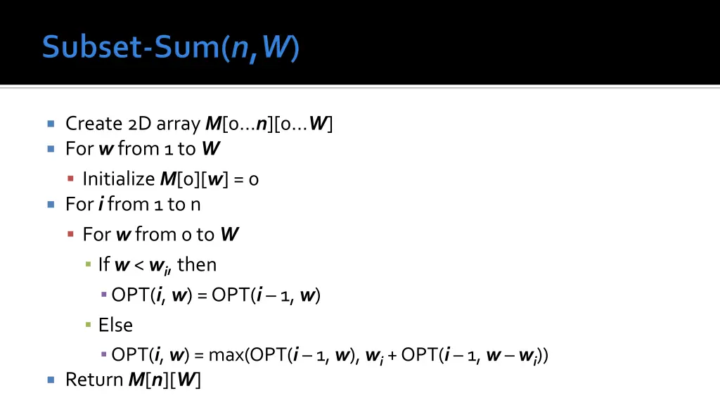 create 2d array m 0 n 0 w for w from