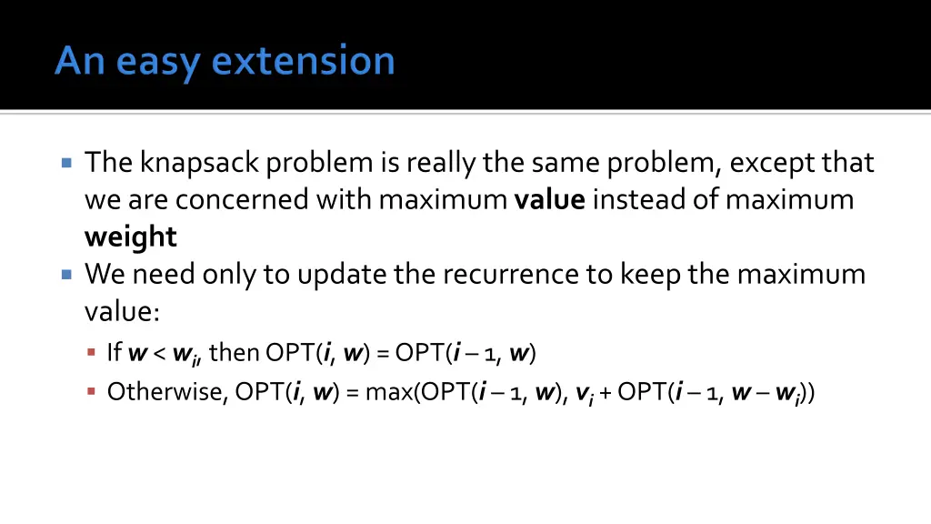 the knapsack problem is really the same problem